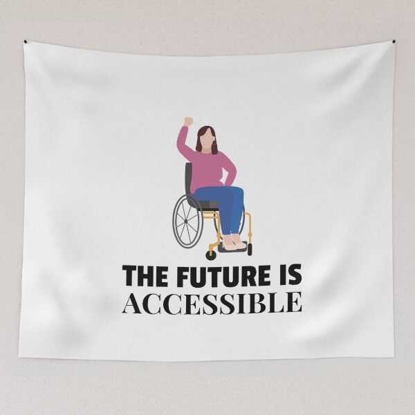 Item preview, THE FUTURE IS ACCESSIBLE  STICKER designed and sold by DiscoVibes.