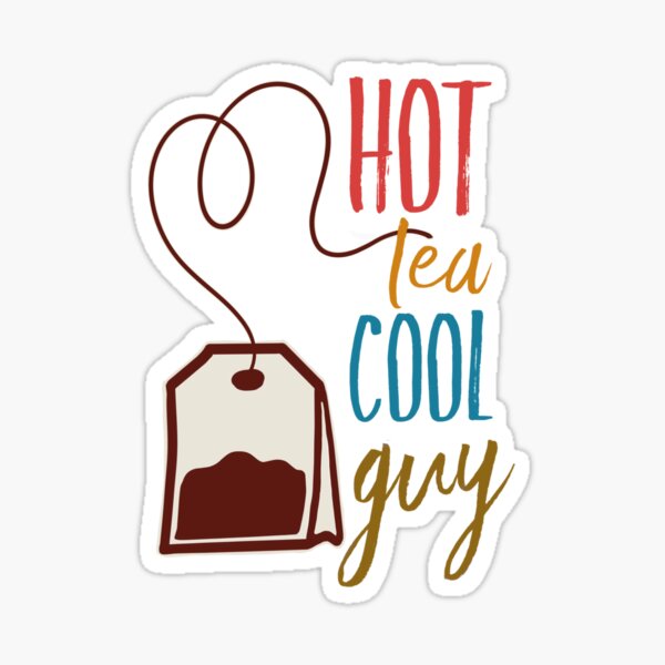 Tea Lover Mens Funny Sticker