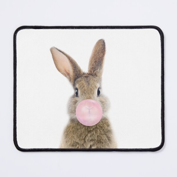 Item preview, Bunny Blowing Bubble Gum, Nursery Print by Zouzounio Art designed and sold by zouzounioart.