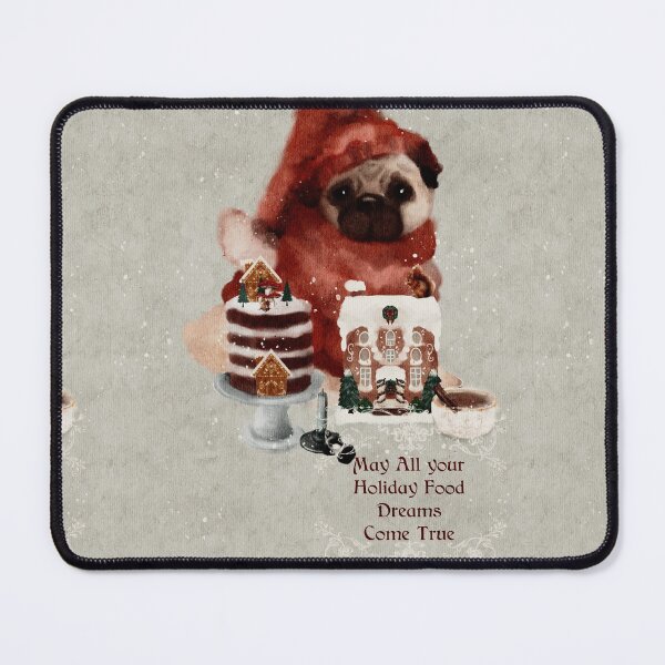 Item preview, Pug Life| Winter Fawn Pug Decides Between Two Gingerbread Houses| Funny Christmas Quote designed and sold by Monica Laipple.