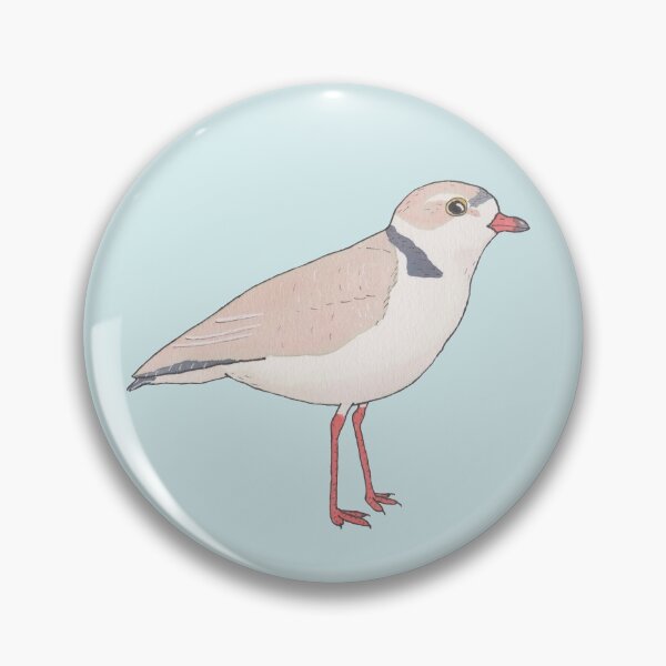 Item preview, Piping Plover bird species watercolor art designed and sold by TheWaterBirds.