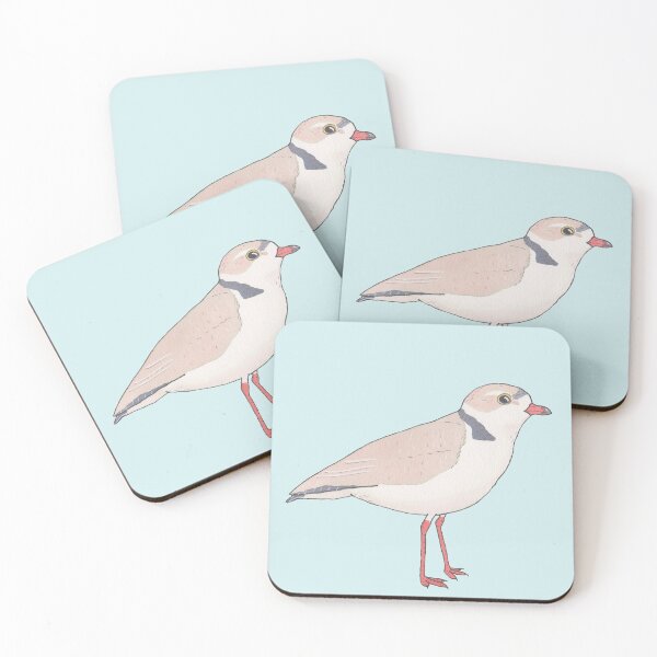 Item preview, Piping Plover bird species watercolor art designed and sold by TheWaterBirds.