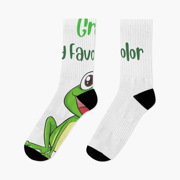Aperçu de l'œuvre Le vert est ma couleur préférée Grenouille verte drôle et mignonne créée et vendue par silviaol.