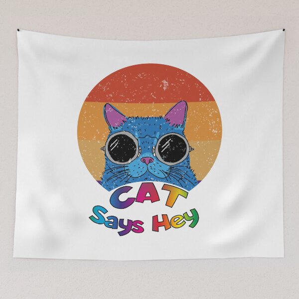 Item preview, Cat With Glasses Says Hey designed and sold by storefoxmix.