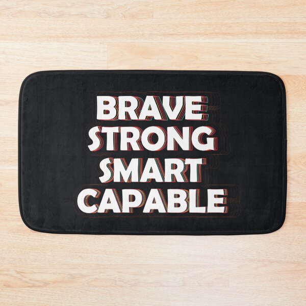 Item preview, Brave Strong Smart Capable: thanksgiving,wedding,event,christmas,santa,faith,motivation quotes. designed and sold by comeonyassine21.