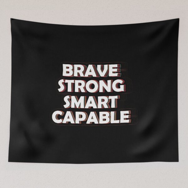 Item preview, Brave Strong Smart Capable: thanksgiving,wedding,event,christmas,santa,faith,motivation quotes. designed and sold by comeonyassine21.