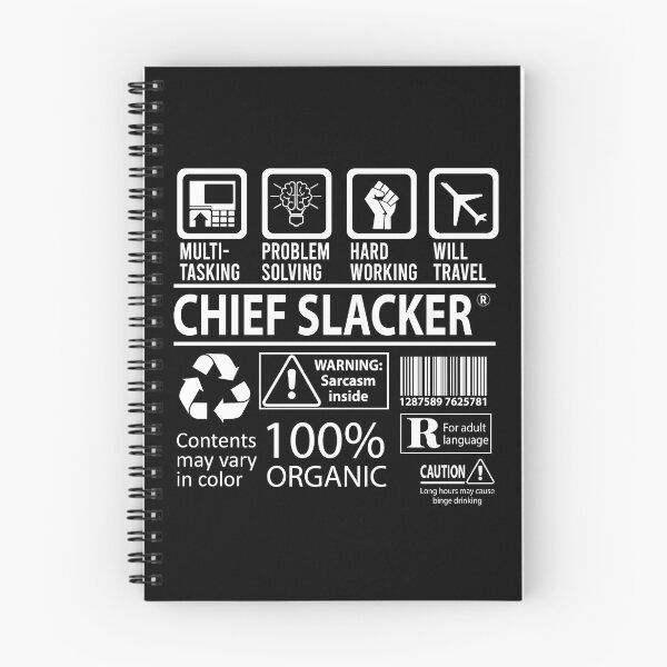 Item preview, Chief Slacker T Shirt - MultiTasking Certified Job Gift Item Tee designed and sold by andahanson.
