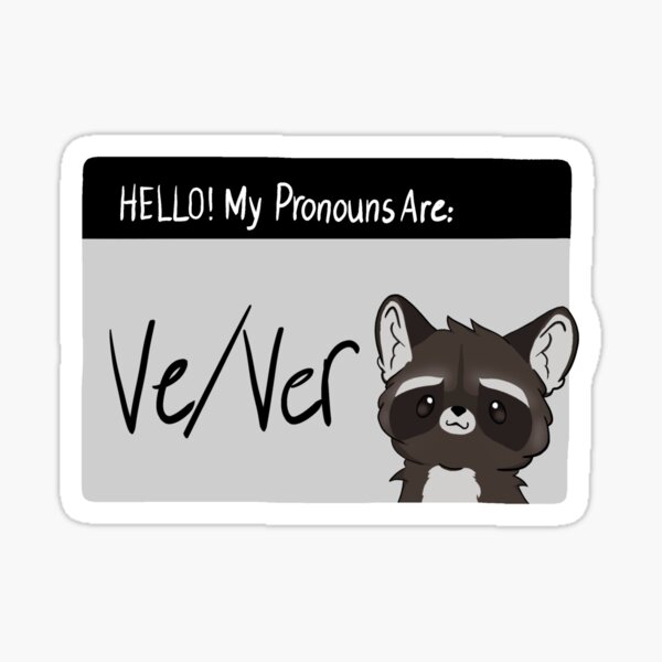 Hello My Pronouns Are Vever Sticker For Sale By Andiiscream Redbubble 6231