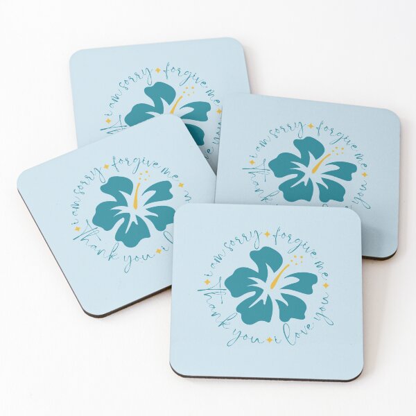 Item preview, HOOPONOPONO PRAYER WITH TEAL FLOWER (FORGIVENESS PRAYER) designed and sold by Mercurial Merkaba.