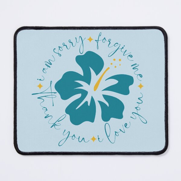 Item preview, HOOPONOPONO PRAYER WITH TEAL FLOWER (FORGIVENESS PRAYER) designed and sold by Mercurial Merkaba.