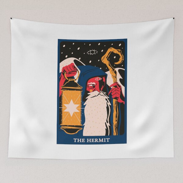 Item preview, The Hermit Tarot Card, funny hermit designed and sold by aydidi.
