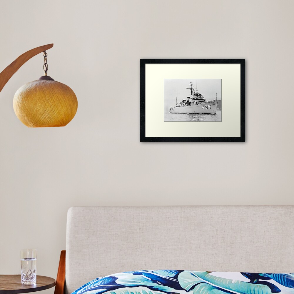 USS ENDURANCE (MSO-435) SHIP'S STORE Framed Art Print