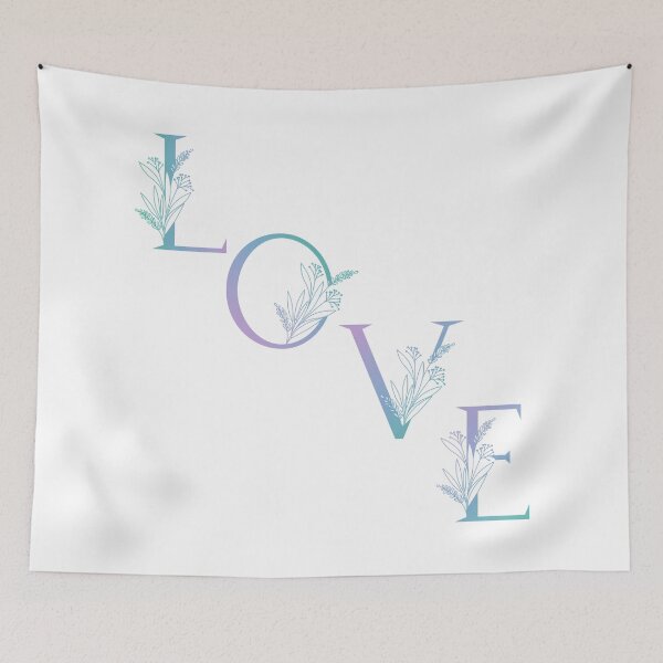 Item preview, Love Floral Letters. Green, Purple, Blue Love Spelling Letters designed and sold by silviaol.