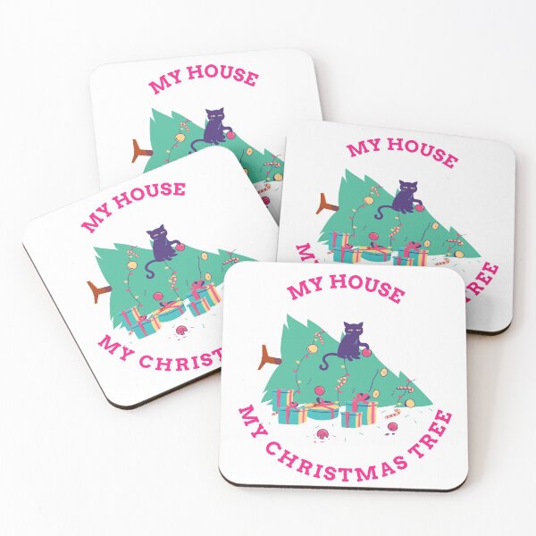Item preview, My House, My Christmas Tree! Funny cats designed and sold by LaShantinPTY507.