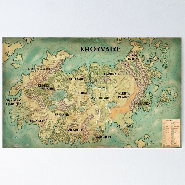Item preview, Eberron Map of Khorvaire for Dungeons and Dragons D&D designed and sold by DGthenew1D.