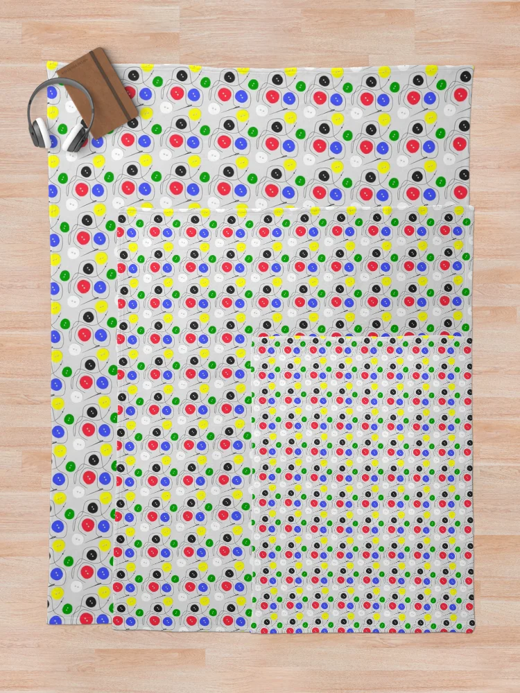 Thumbnail 5 of 6, Throw Blanket, Buttons designed and sold by PatternDivision.