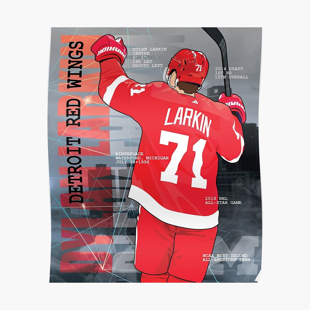 Moritz Seider hockey Paper Poster Red Wings 6 - Moritz Seider Nhl