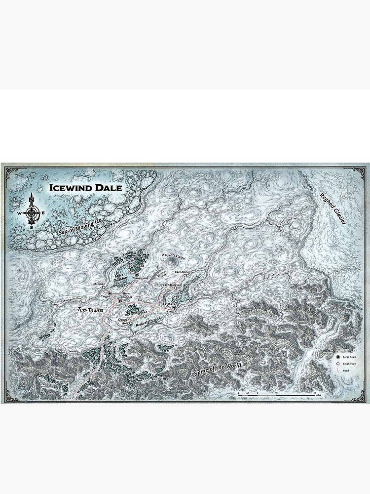 Disover Dungeons and Dragons Icewind Dale Rime of the Frostmaiden Map Tapestry