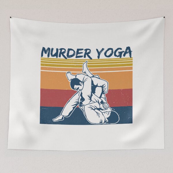 Item preview, Brazilian Jiu Jitsu Funny Murder Yoga Vintage designed and sold by SeanDoke.