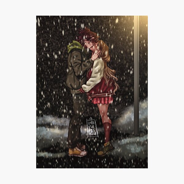 Oh how the stars align, when the snow falls just right. Photographic Print
