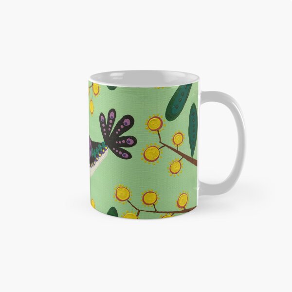 Item preview, Australian willie wagtail and wattle- hand painted designed and sold by waterlily-joy.