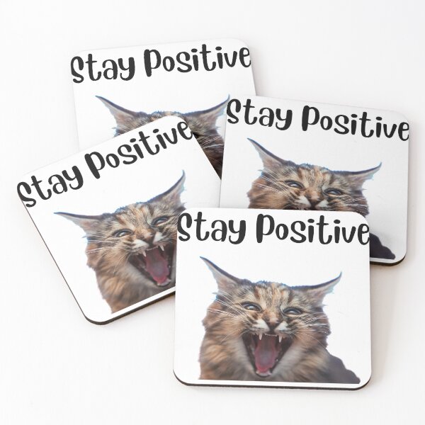 Item preview, Stay Positive Angry Cat designed and sold by silviaol.