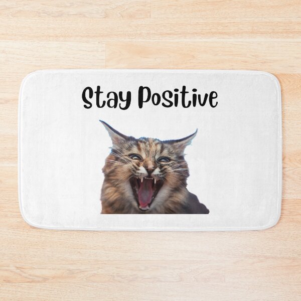 Item preview, Stay Positive Angry Cat designed and sold by silviaol.