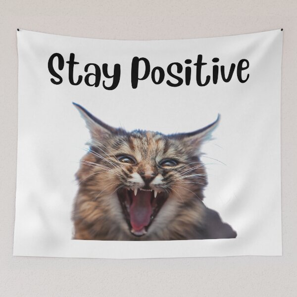 Item preview, Stay Positive Angry Cat designed and sold by silviaol.
