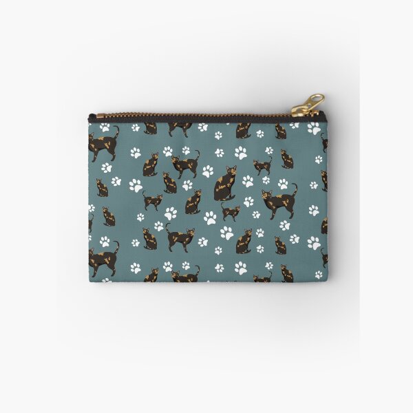 Item preview, Tortoiseshell Cat Paw Print Pattern on Gray Background designed and sold by tncgifts.