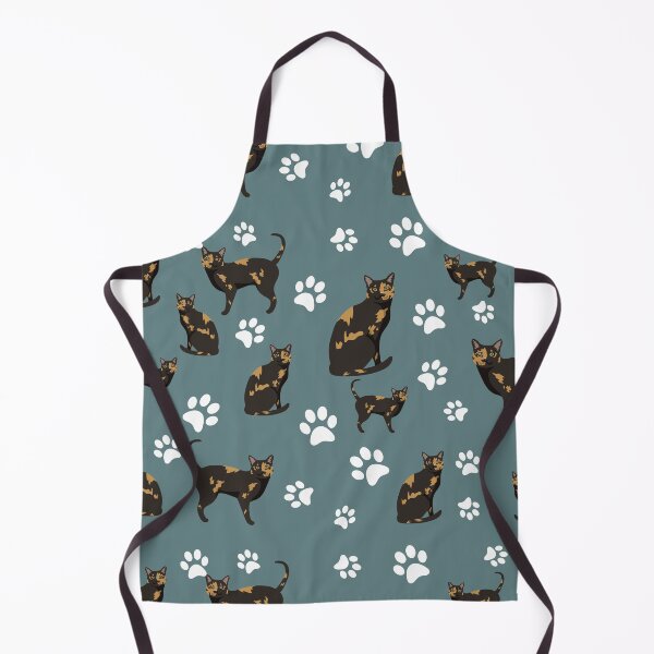 Item preview, Tortoiseshell Cat Paw Print Pattern on Gray Background designed and sold by tncgifts.