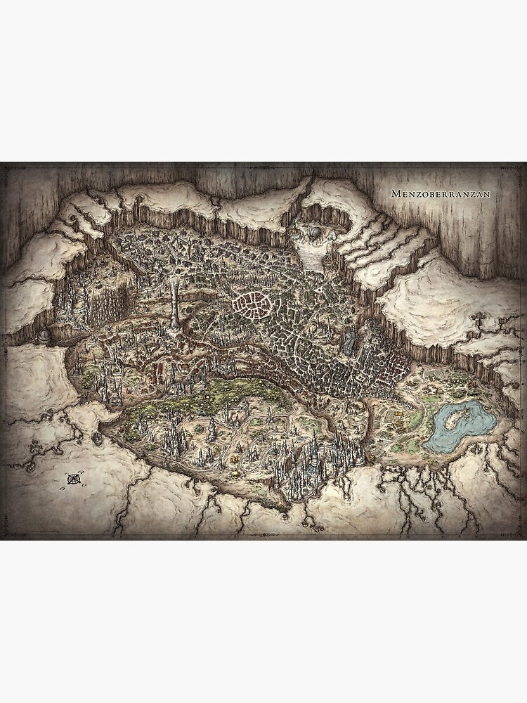 Map of the Drow city of Menzoberranzan (Out of The Abyss)