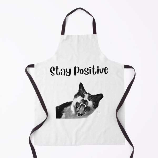 Item preview, Copy of Stay Positive Angry Black and White Cat designed and sold by silviaol.