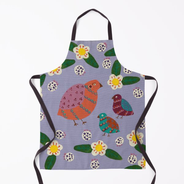 Item preview, Australian quails with midyim berries and flowers- hand painted designed and sold by waterlily-joy.