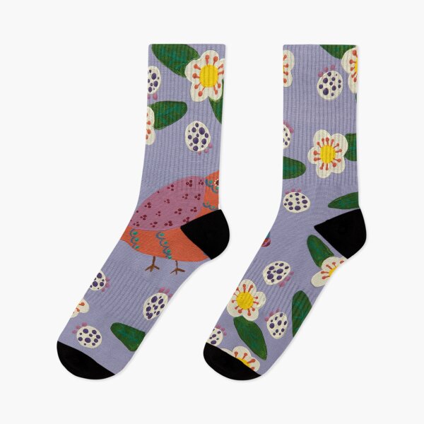 Item preview, Australian quails with midyim berries and flowers- hand painted designed and sold by waterlily-joy.