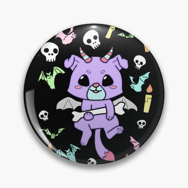 Item preview, Kawaii Pastel Goth Creepy Cute Occult Puppy designed and sold by BishRebelPaper.