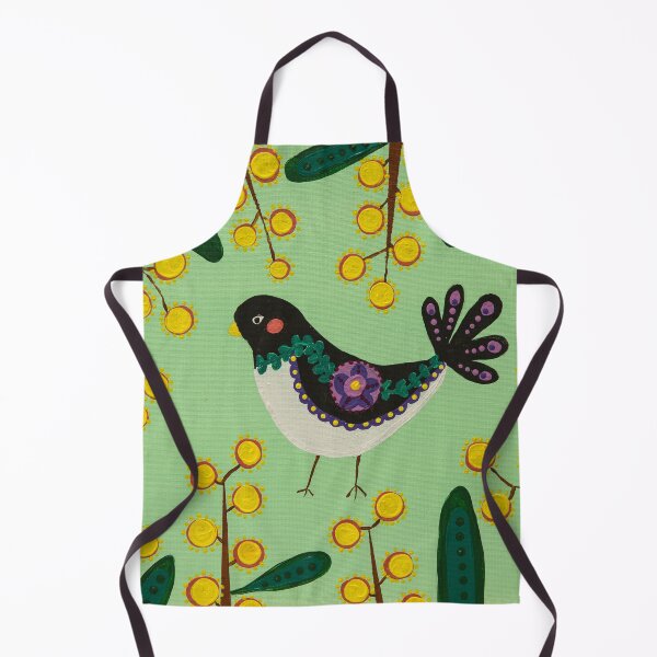Item preview, Australian willie wagtail and wattle- hand painted designed and sold by waterlily-joy.