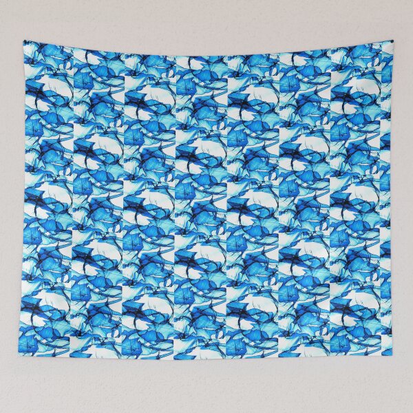 Item preview, Abstract blue pattern  designed and sold by Creativeart1974.
