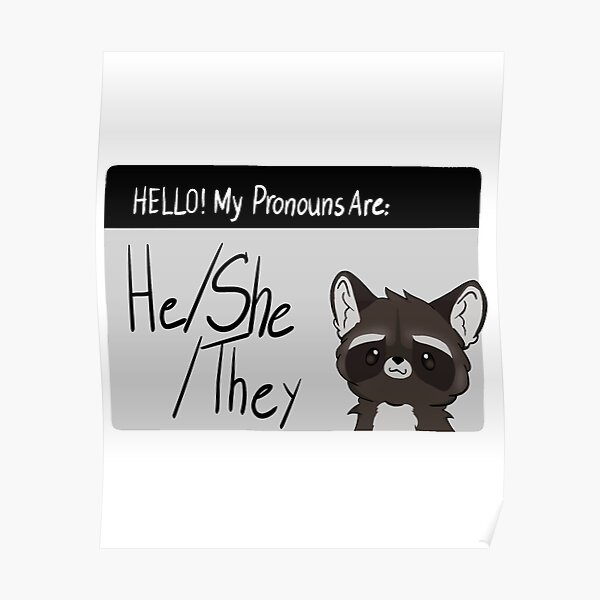 Hello My Pronouns Are Heshethey Poster For Sale By Andiiscream Redbubble 0912