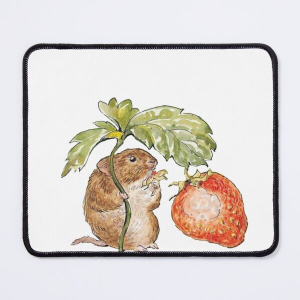 Item preview, Beatrix Potter Timmy Willie Country Mouse with Strawberry Illustration designed and sold by Pinkmagenta.