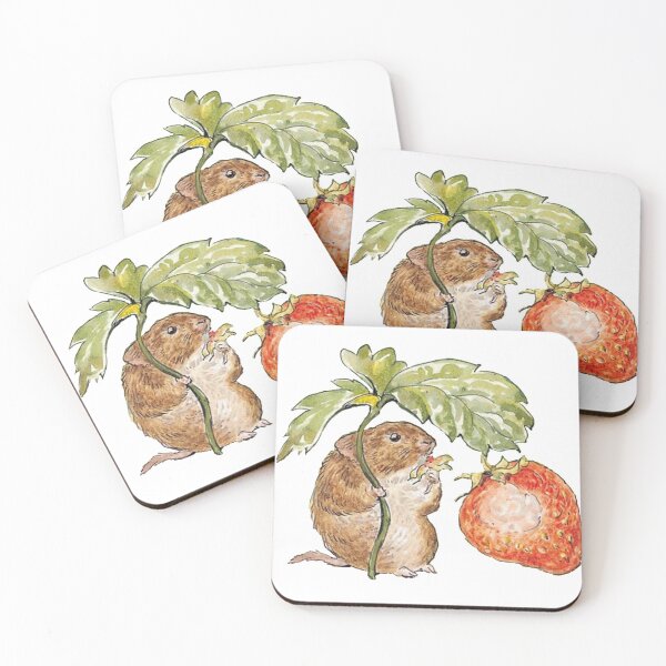 Item preview, Beatrix Potter Timmy Willie Country Mouse with Strawberry Illustration  designed and sold by Pinkmagenta.