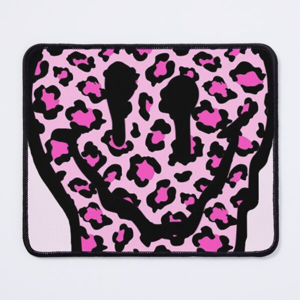 Item preview, Pink Leopard Drippy Smiley Face designed and sold by samantha brachman.