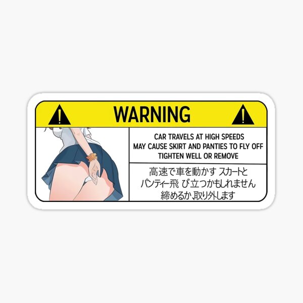 JDM Japanese Anime Car Warning Sticker 1 set 3pcs | Lazada