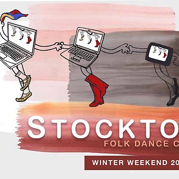 Artwork thumbnail, January 2022 Block-type Logo by Stockton Folk Dance Camp