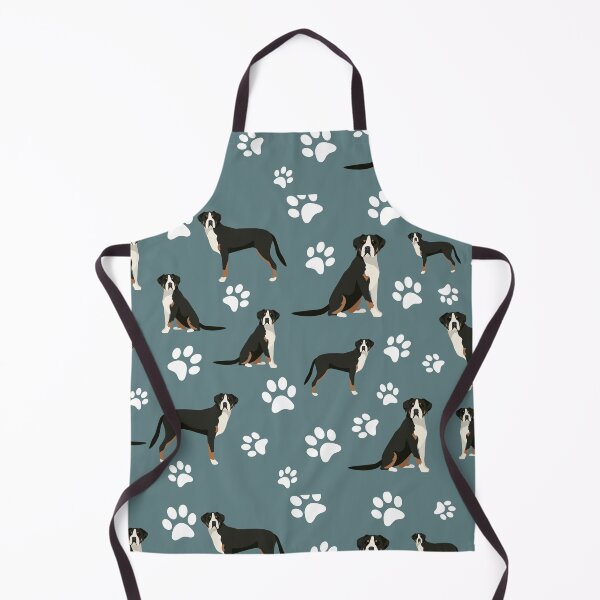 Item preview, Greater Swiss Mountain Dog Paw Print Pattern on Gray Background designed and sold by tncgifts.