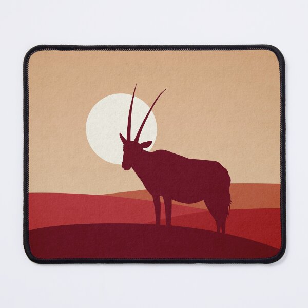 Item preview, Gemsbok Antelope Desert Horizon Flat Landscape designed and sold by Astral Prints.