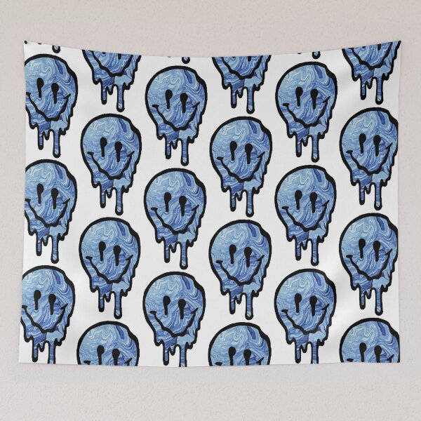 Item preview, Blue Marble Drippy Smiley Face designed and sold by samantha brachman.