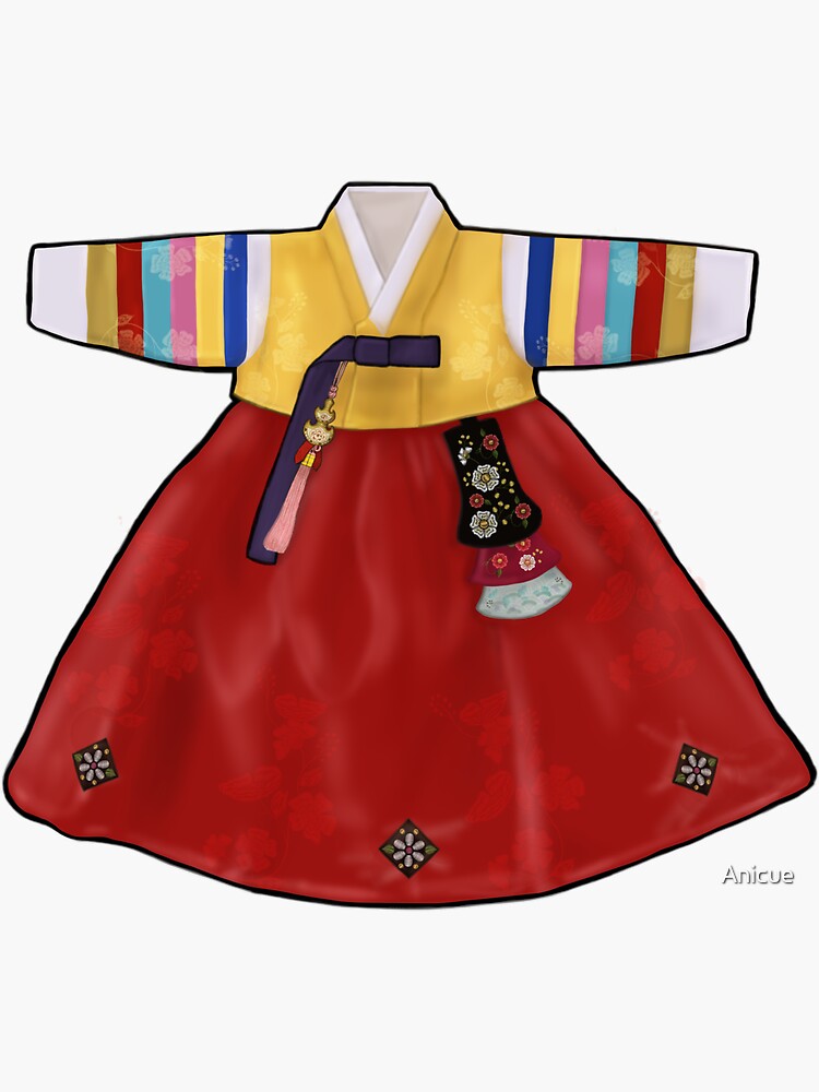 Rainbow Hanbok Sticker for Sale by Anicue Redbubble