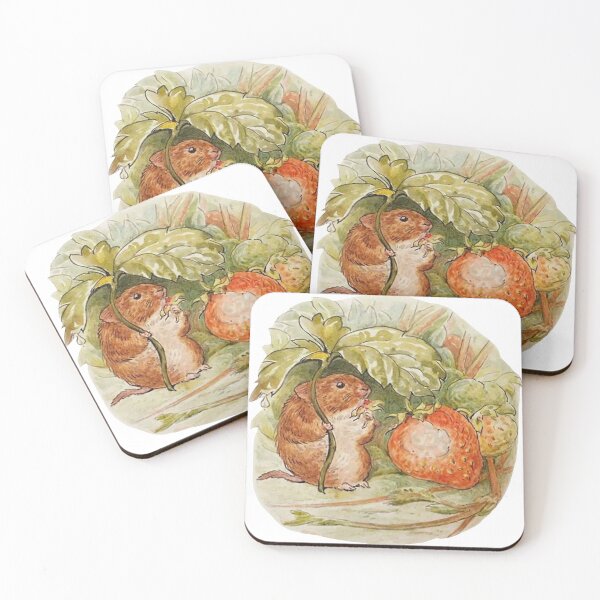 Item preview, Copy of Beatrix Potter Timmy Willie Country Mouse with Strawberry Illustration  designed and sold by Pinkmagenta.