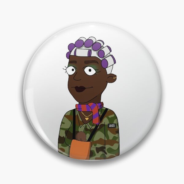 Item preview, CryptoMom #3998  curls mother Do hairstyle  Camouflage designed and sold by PetTotem.