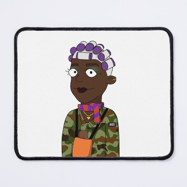 Item preview, CryptoMom #3998 curls mother Do hairstyle Camouflage designed and sold by PetTotem.
